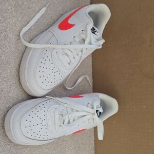 NEW- Nike Kids White and Neon Pink Sneakers